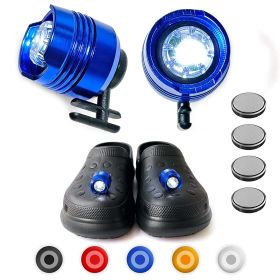 LED Luminous Shoe Clip Light Running Light Mini Night Lights Warning Light Night Running Safety Slipper Clips Light Outdoor Home (Emitting Color: Blue, Body Color: 4pcs)