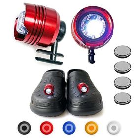 Running Light LED Luminous Shoe Clip Light Safety Slipper Clips Light Mini Night Lights Warning Light Night Running Outdoor Home (Emitting Color: Red, Body Color: 6pcs)